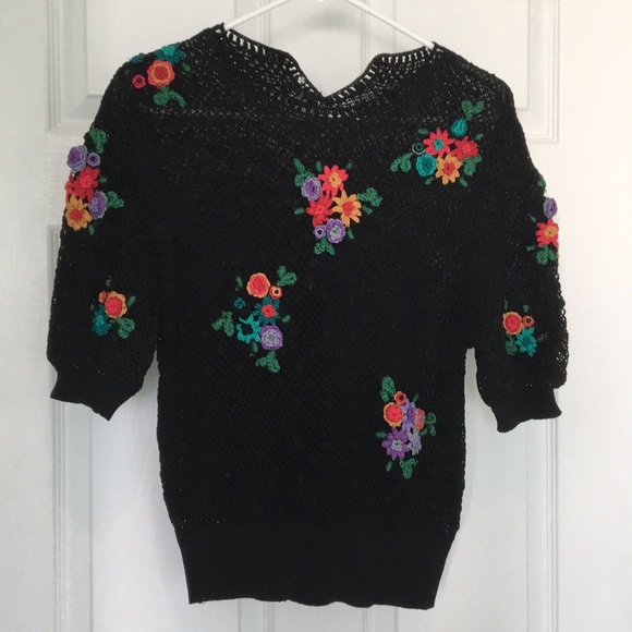 Tops - 3/$25 3D Crochet Top,